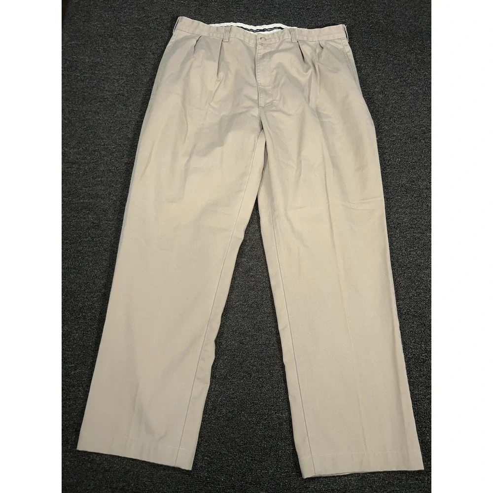 VTG Polo Ralph Lauren Andrew Pants Men's 40x34 (Fits 38x32) Beige Double Pleated